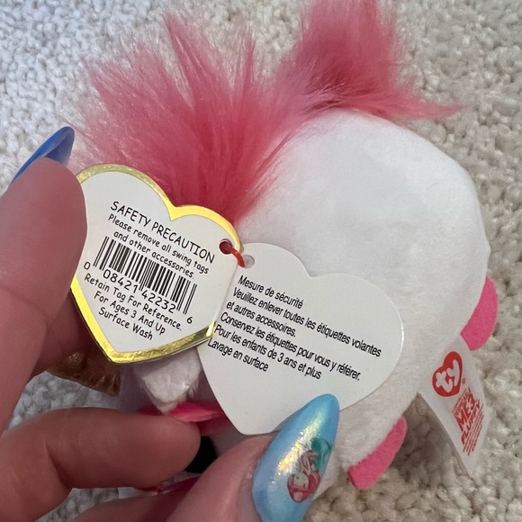 Despicable Me Teeny Ty Fluffy The Unicorn Plush, 4 inches Long - Picture 9 of 9
